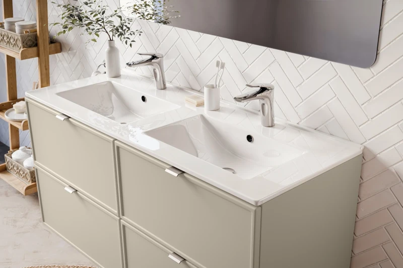 Szafka pod umywalkę 80 cm Bella Cashmere z 2 szufladami