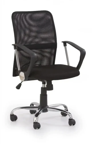 Fotel obrotowy Tony 58 cm nowoczesny z mechanizmem TILT do biura czarny