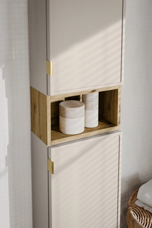 Regał łazienkowy otwarty 35 cm Bella Cashmere dąb artisan