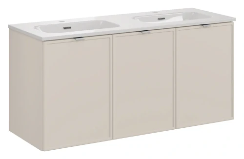 Zestaw mebli łazienkowych Bella Cashmere szafka 120 cm z umywalką meblową Fly