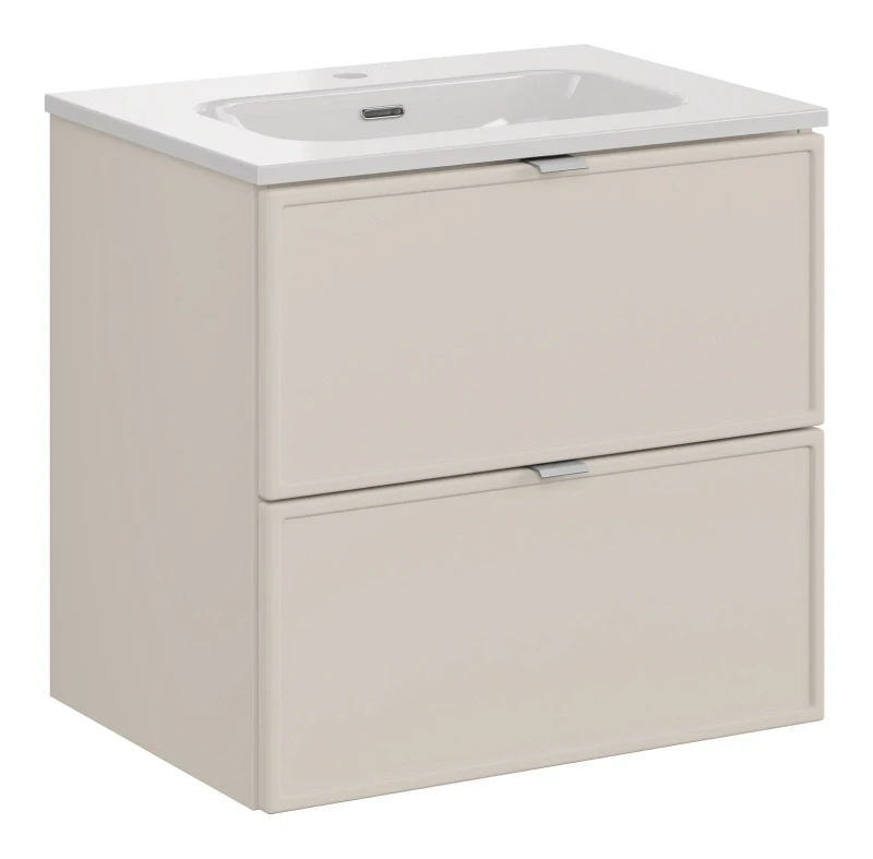 Zestaw mebli łazienkowych Bella Cashmere szafka 60 cm z umywalką meblową Fly