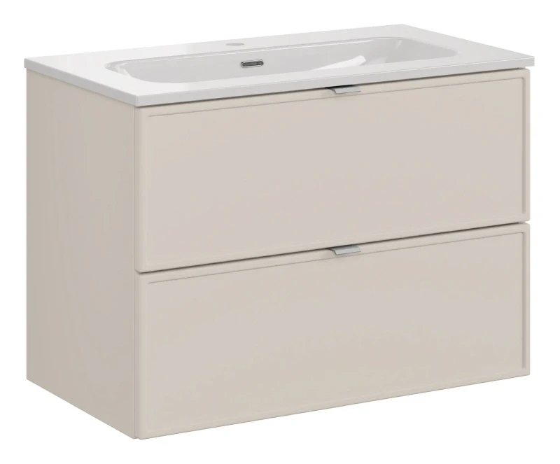Zestaw mebli łazienkowych Bella Cashmere szafka 80 cm z umywalką meblową Fly