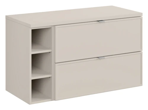 Zestaw mebli łazienkowych Bella Cashmere szafka z regałem i blatem 100 cm