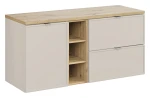 Zestaw mebli łazienkowych Bella Cashmere z blatem 120 cm dąb artisan - 4 elementy