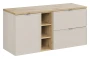 Zestaw mebli łazienkowych Bella Cashmere z blatem 120 cm dąb artisan - 4 elementy
