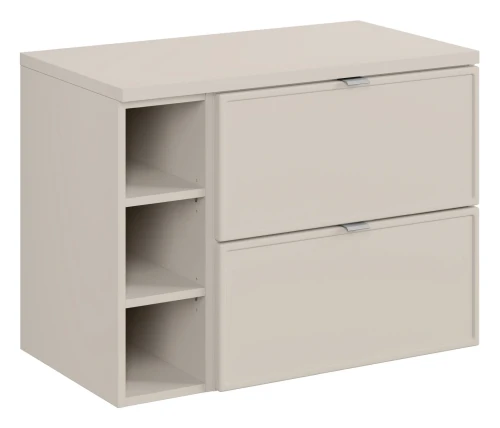 Zestaw mebli łazienkowych Bella Cashmere szafka z regałem i blatem 80 cm