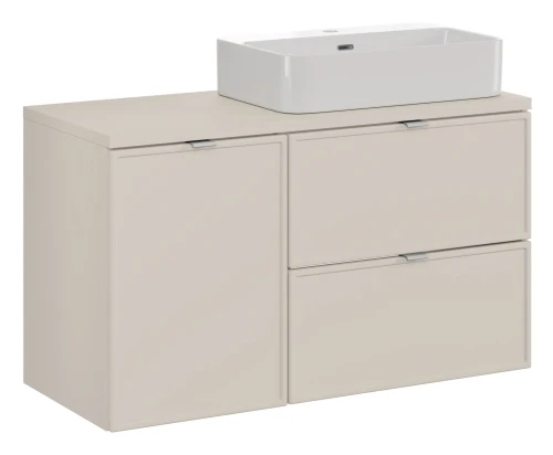 Zestaw mebli łazienkowych Bella Cashmere z umywalką Trust i blatem 100 cm - 4 elementy