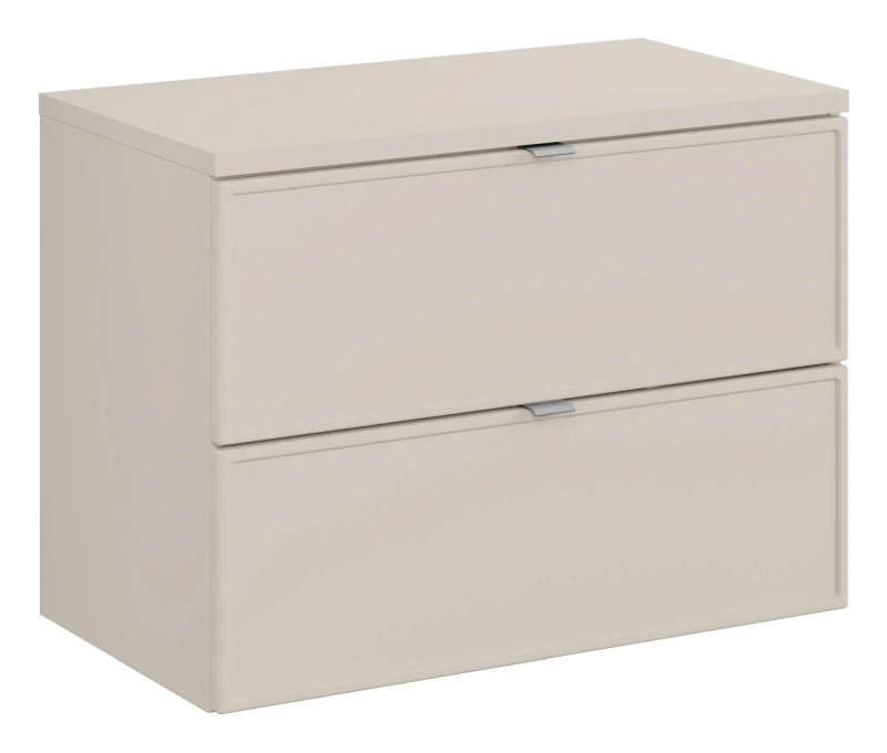 Zestaw mebli łazienkowych Bella Cashmere szafka 2 szuflady z blatem 80 cm