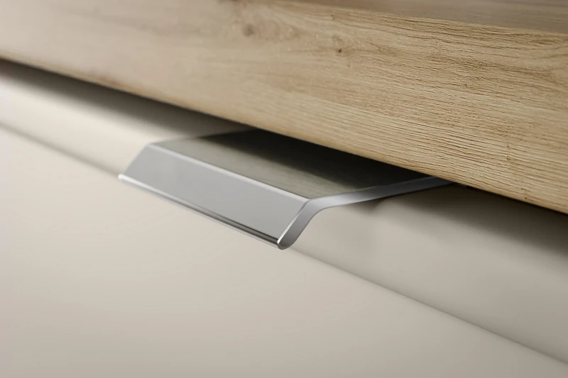 Zestaw mebli łazienkowych Bella Cashmere z umywalką nablatową Smile i blatem 120 cm - 5 elementów