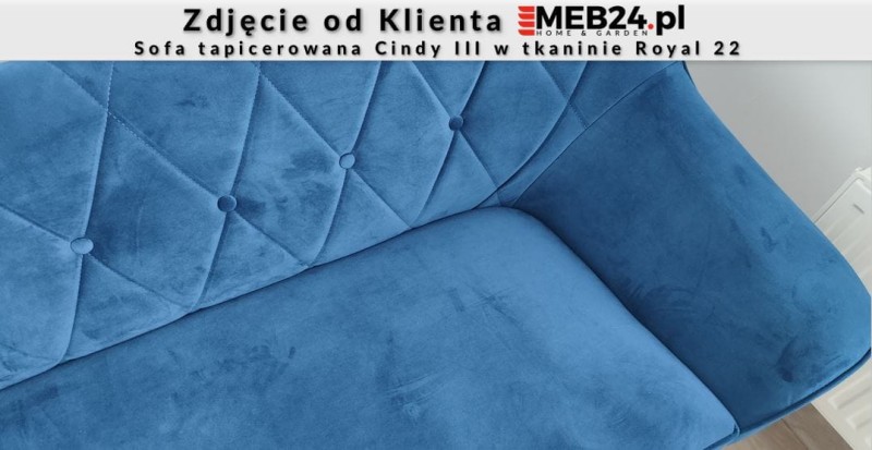 Sofa tapicerowana Cindy III w stylu skandynawskim - zdjęcie od klienta