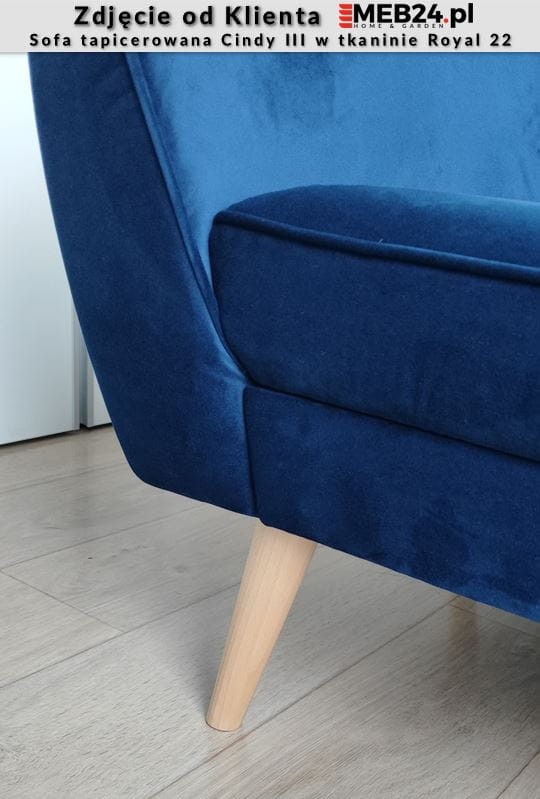 Sofa tapicerowana Cindy III w stylu skandynawskim - zdjęcie od klienta