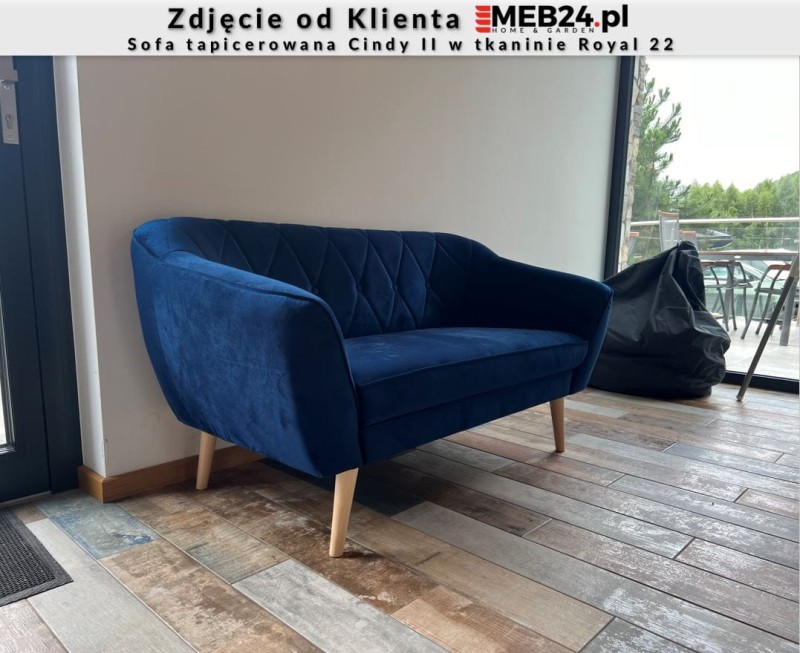 Sofa tapicerowana Cindy II w stylu skandynawskim - zdjęcie od klienta