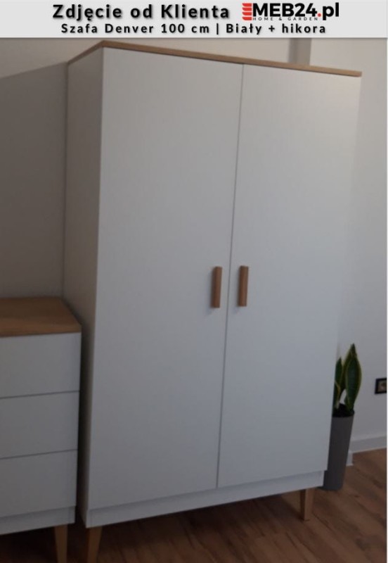 Szafa Denver 100 cm | Biały + hikora - zdjęcie od klienta