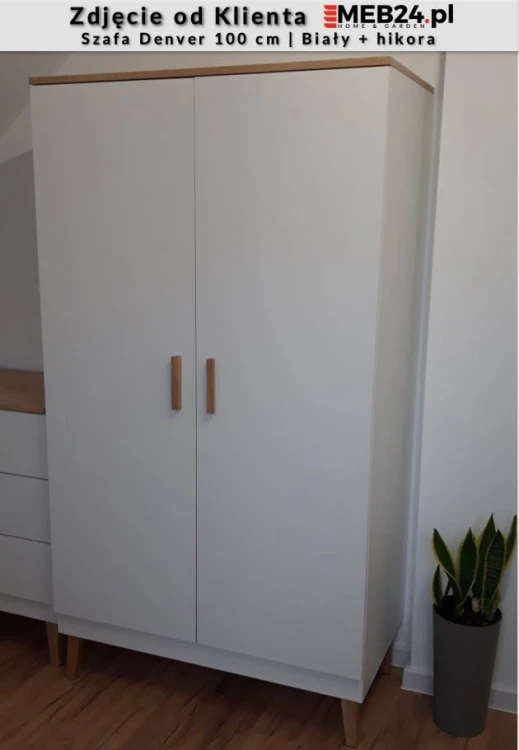 Szafa Denver 100 cm | Biały + hikora - zdjęcie od klienta