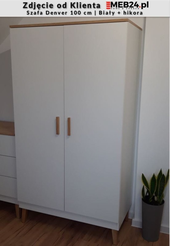 Szafa Denver 100 cm | Biały + hikora - zdjęcie od klienta
