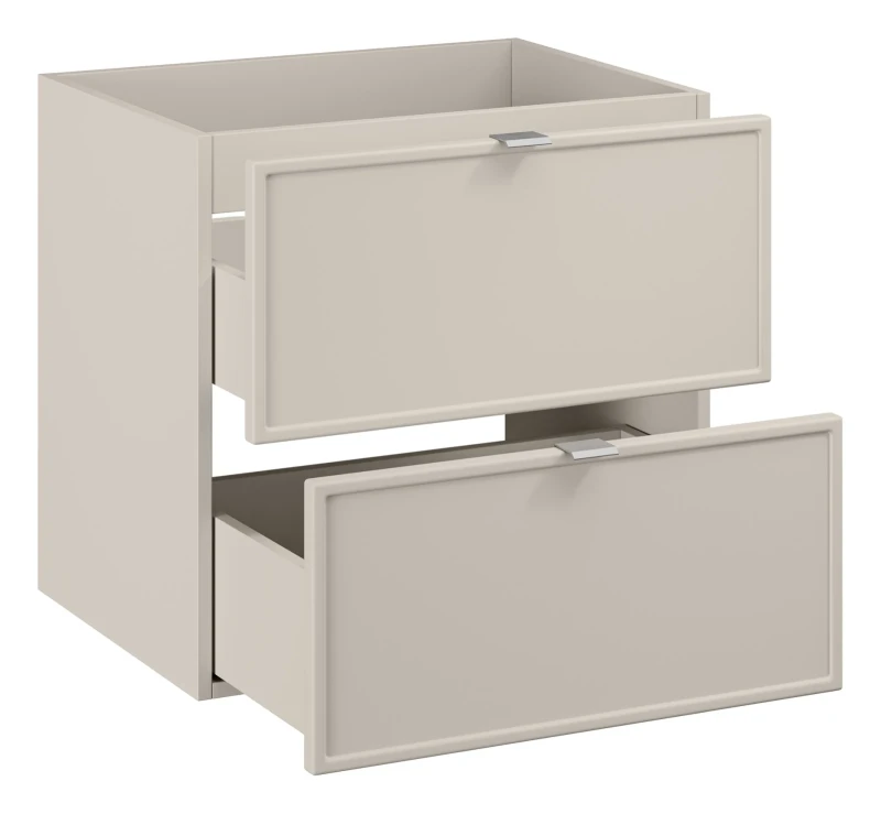 Zestaw mebli łazienkowych Bella Cashmere z umywalką Wiki i blatem 120 cm dąb artisan - 5 elementów