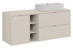 Zestaw mebli łazienkowych Bella Cashmere z umywalką Trust i blatem 140 cm - 5 elementów