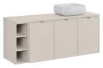 Zestaw mebli łazienkowych Bella Cashmere z umywalką Nika i blatem 140 cm - 4 elementy