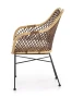 Krzesło K336 rattan naturalny/ciemny brąz