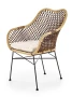 Krzesło K336 rattan naturalny/ciemny brąz