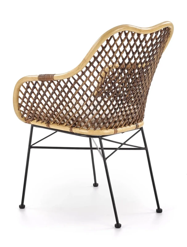 Krzesło K336 rattan naturalny/ciemny brąz