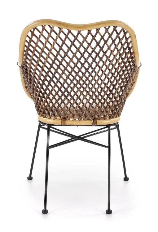Krzesło K336 rattan naturalny/ciemny brąz