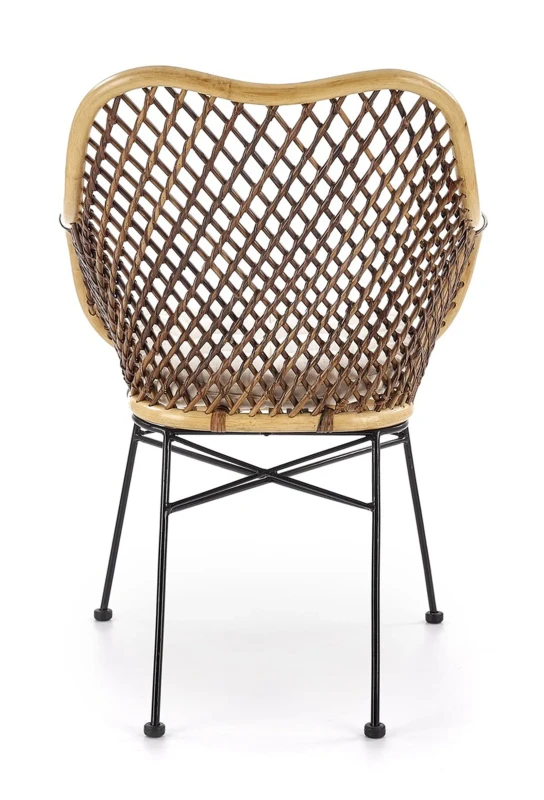 Krzesło K336 rattan naturalny/ciemny brąz