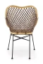 Krzesło K336 rattan naturalny/ciemny brąz