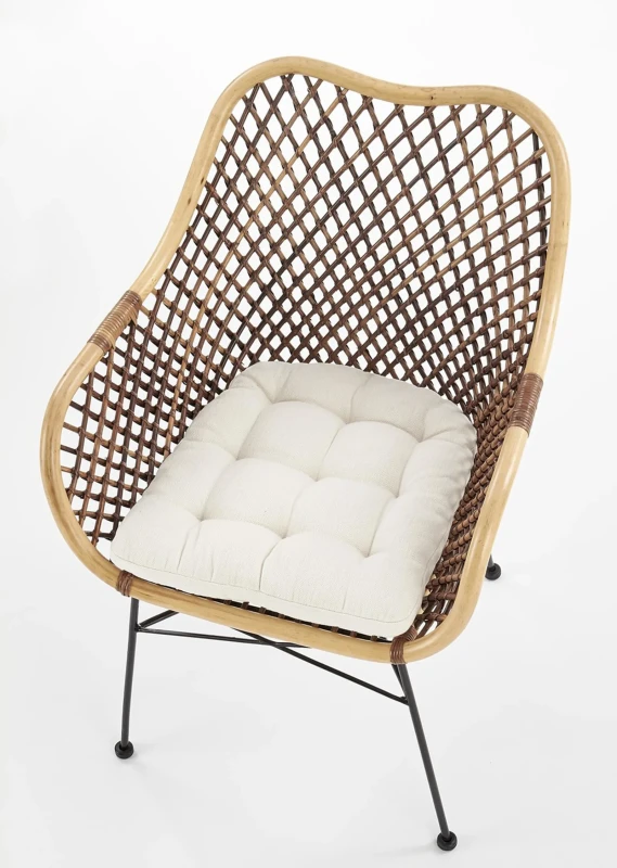Krzesło K336 rattan naturalny/ciemny brąz