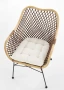 Krzesło K336 rattan naturalny/ciemny brąz