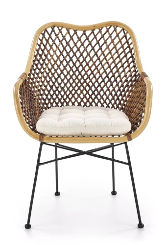 Krzesło K336 rattan naturalny/ciemny brąz