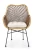 Krzesło K336 rattan naturalny/ciemny brąz