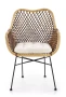 Krzesło K336 rattan naturalny/ciemny brąz
