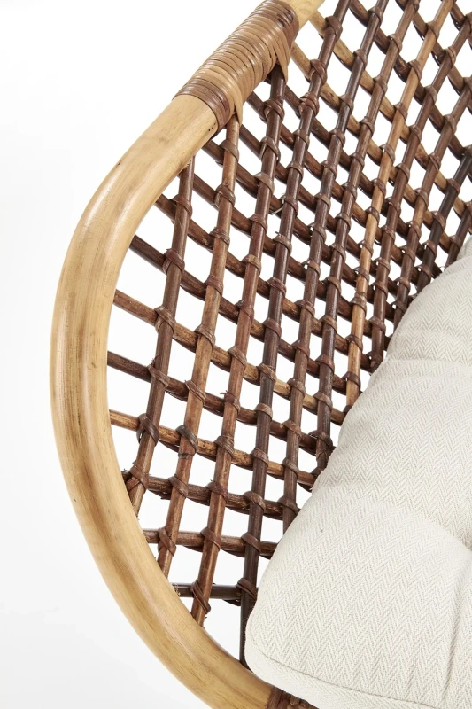 Krzesło K336 rattan naturalny/ciemny brąz
