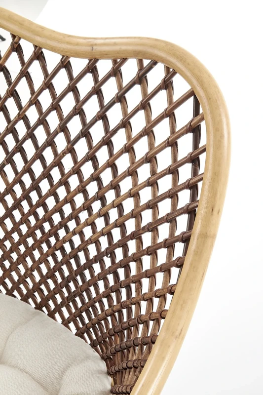 Krzesło K336 rattan naturalny/ciemny brąz