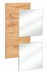 Panel ścienny Easy I 60 cm z lustrami do przedpokoju dąb wotan/czarny