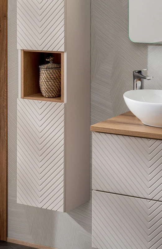 Szafka łazienkowa wysoka VIVA CASHMERE dwudrzwiowa