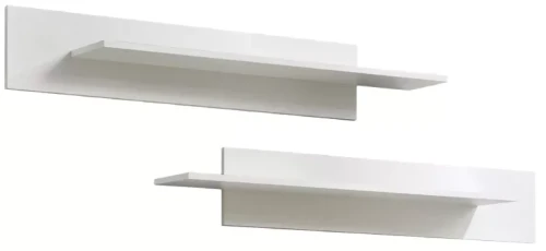 Zestaw 2 półek ściennych Mix 100 cm regulowane do salonu biały mat
