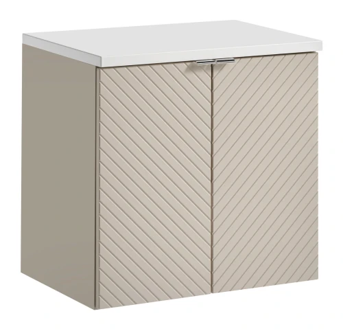 Zestaw mebli łazienkowych VIVA CASHMERE szafka 60 cm 2 drzwi z białym blatem 60 cm