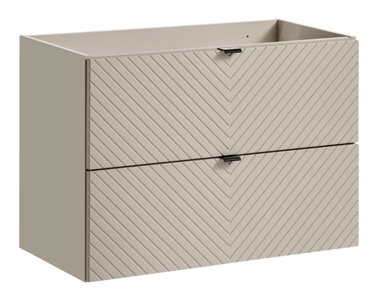 Zestaw mebli łazienkowych VIVA CASHMERE szafka 80 cm 2 szuflady z białym blatem 80 cm