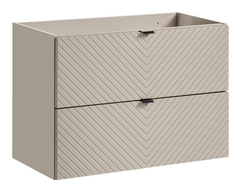 Zestaw mebli łazienkowych VIVA CASHMERE szafka 80 cm 2 szuflady z białym blatem 80 cm