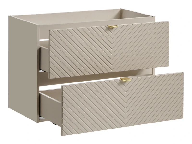 Zestaw mebli łazienkowych VIVA CASHMERE szafka 80 cm 2 szuflady z białym blatem 80 cm