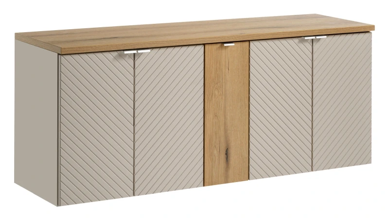 Zestaw mebli łazienkowych VIVA CASHMERE z blatem dąb 140 cm - 4 elementy