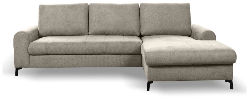 Narożnik rozkładany AKIRA 252 cm z funkcją spania i pojemnikiem na pościel - Brooklyn Truffle