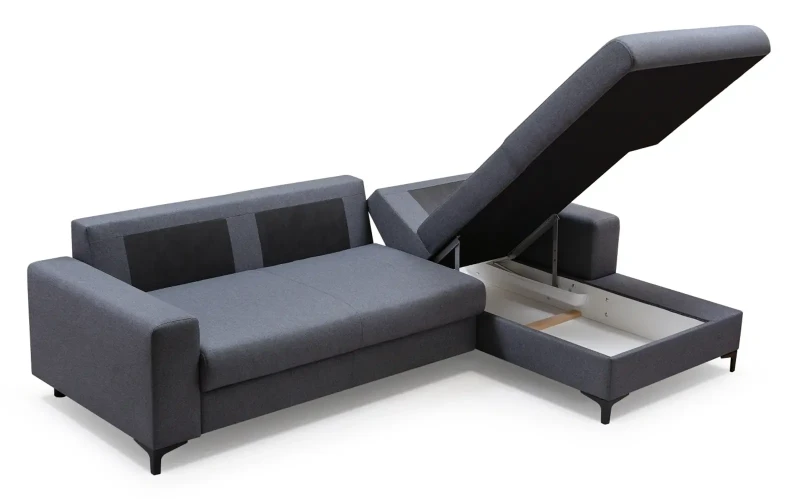 Narożnik rozkładany AVRA 251 cm z funkcją spania i pojemnikiem na pościel