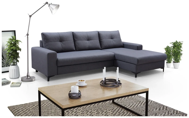 Narożnik rozkładany AVRA 251 cm z funkcją spania i pojemnikiem na pościel