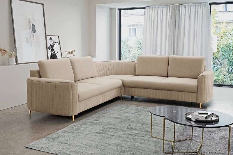 Narożnik tapicerowany LAREN 251 cm do salonu - Castel 15