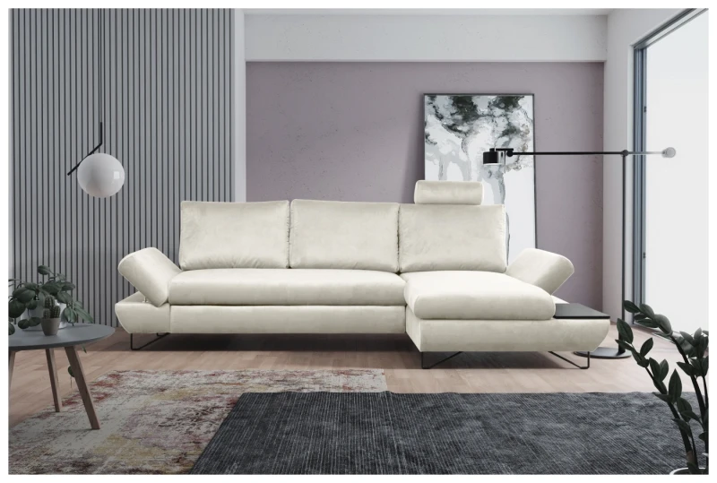 Narożnik rozkładany LOFT 284 cm z funkcją spania i pojemnikiem na pościel - Kronos 1