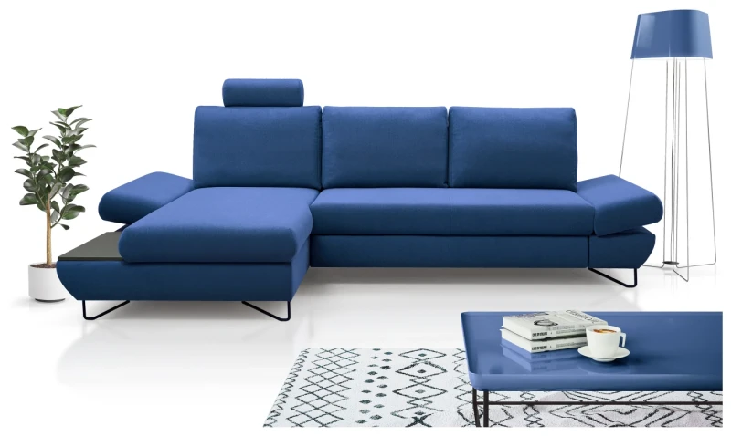 Narożnik rozkładany LOFT 284 cm z funkcją spania i pojemnikiem na pościel - Mono 241