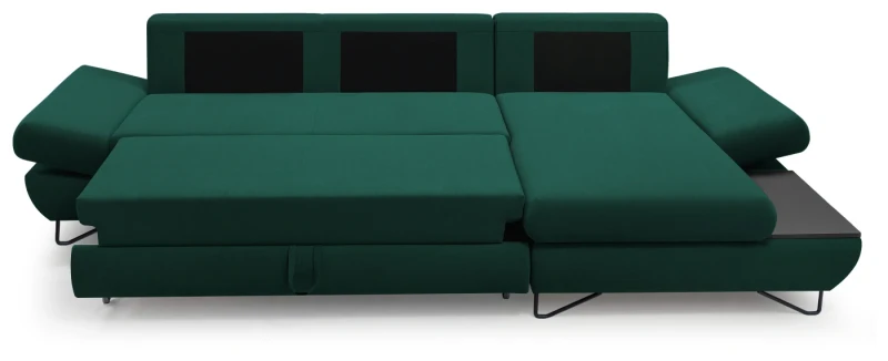 Narożnik rozkładany LOFT 284 cm z funkcją spania i pojemnikiem na pościel - Monolith 37